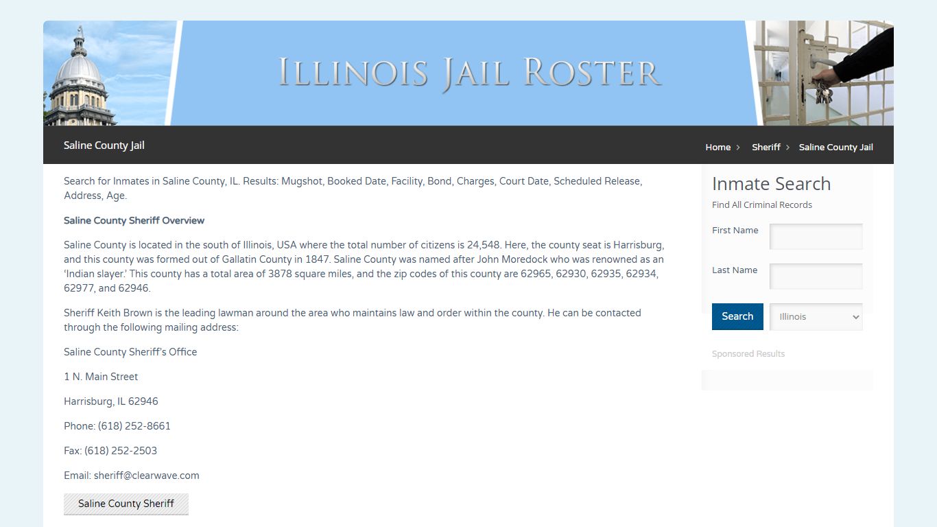 Saline County Jail | Jail Roster Search
